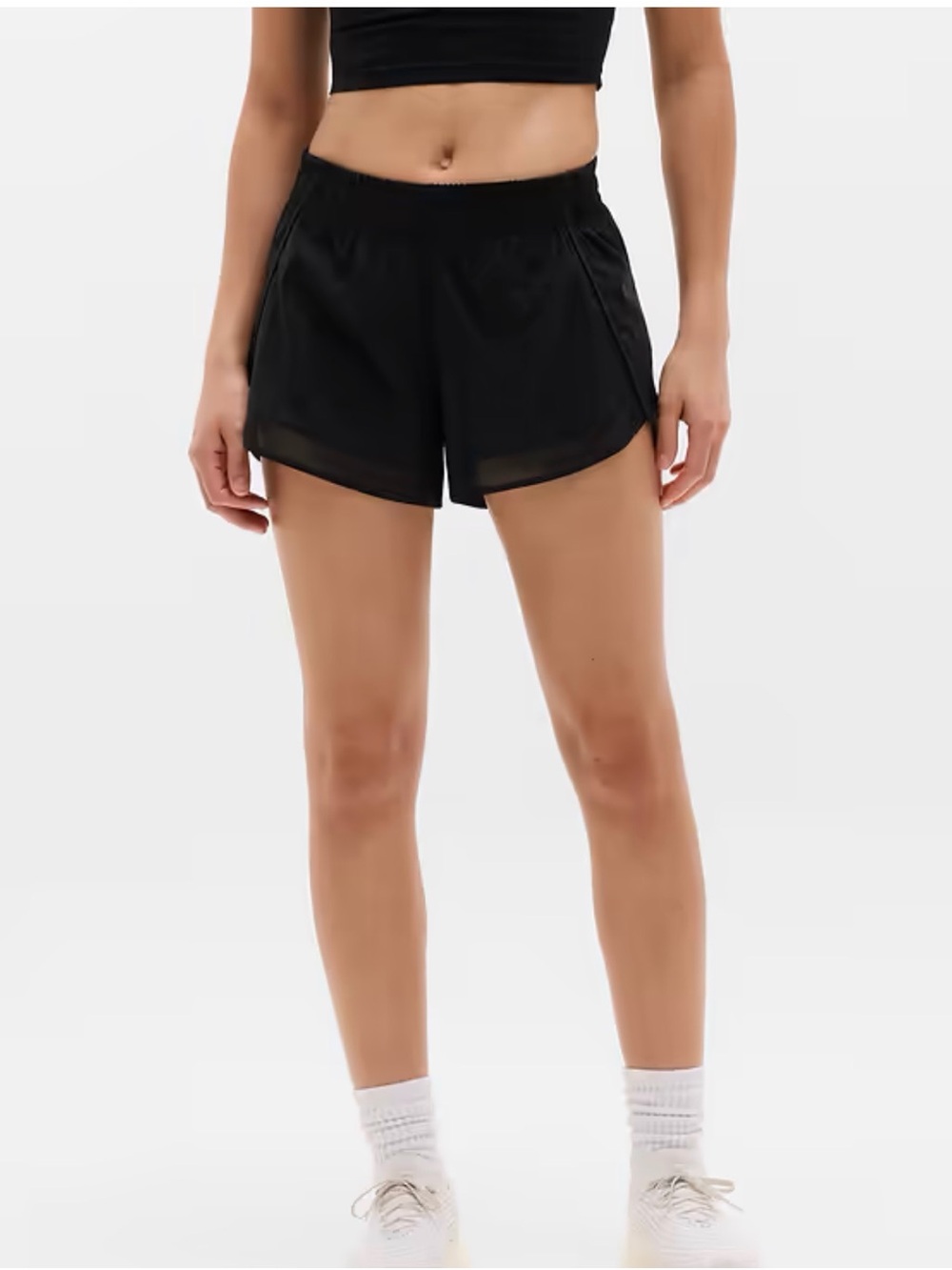 Athleta Mesh Racer Run Mid Rise 4" Short